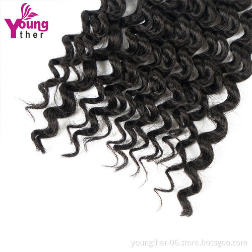 18Inch 80g Soft Bulk Deep Wave Rsa Attachment Twist Braid Synthetic Crochet Braiding Hair For Black Women